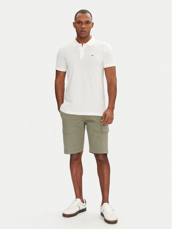 Tommy Jeans Tommy Jeans Polo DM0DM20676 Biały Slim Fit