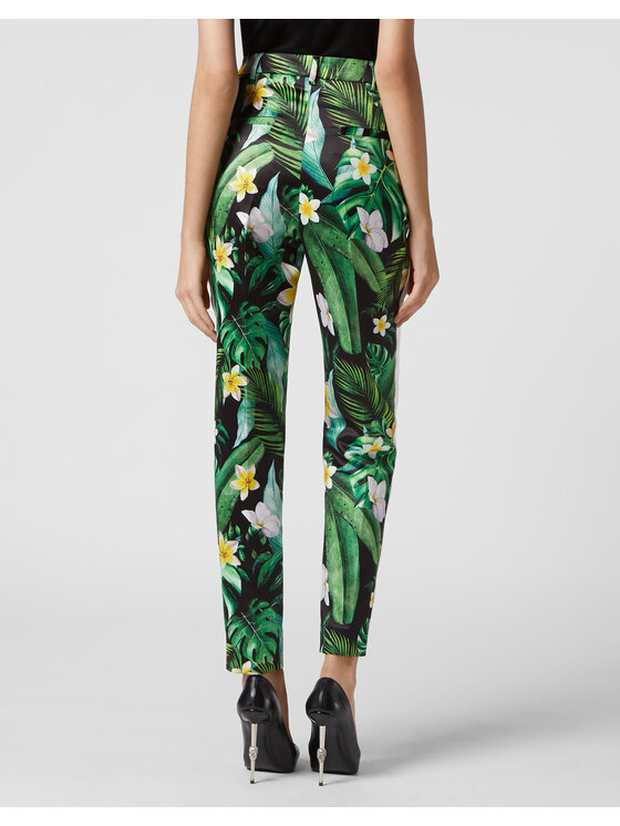 PHILIPP PLEIN PHILIPP PLEIN Legginsy 3091 Zielony Skinny Fit