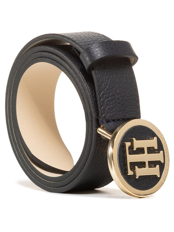 Tommy Hilfiger Tommy Hilfiger Moteriškas Diržas Th Round Buckle Belt 3.0 AW0AW08605 Tamsiai mėlyna