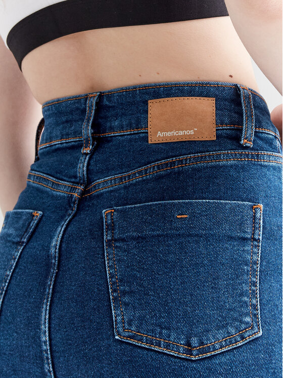 Americanos Americanos Džínová sukně Georgia Modrá Slim Fit