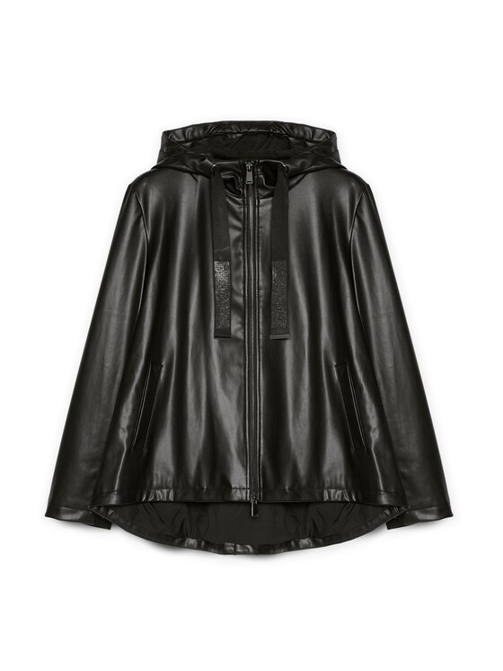 Fiorella Rubino Fiorella Rubino Kurtka z imitacji skóry R344T001201N033 Czarny A-Line Fit