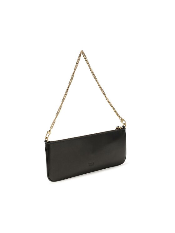 PINKO PINKO Τσάντα Black Calf Leather Bos Taurus Shoulder Μαύρο