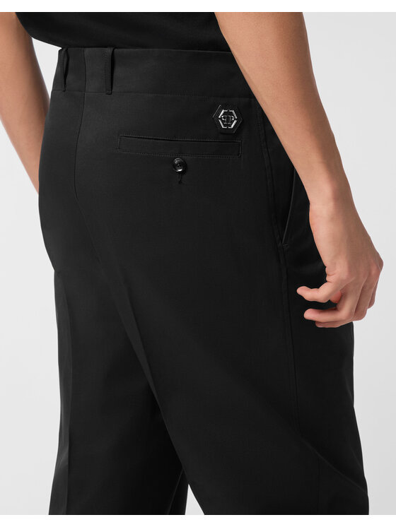 PHILIPP PLEIN PHILIPP PLEIN Chino kalhoty 24569 Černá Chino Fit