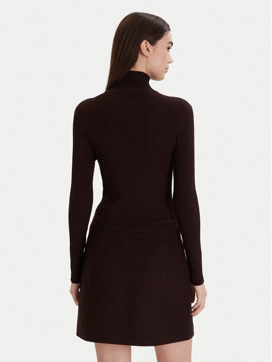 Morgan Morgan Džemper haljina 242-REGOYA Smeđa Slim Fit