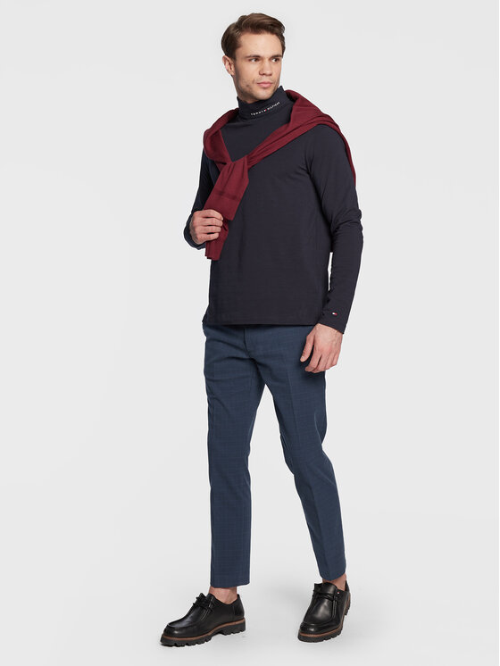 Tommy Hilfiger Tommy Hilfiger Гольф Logo MW0MW28787 Cиній Slim Fit