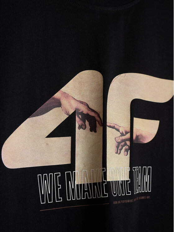 4F 4F T-Shirt STUDIO 4F Czarny Regular Fit