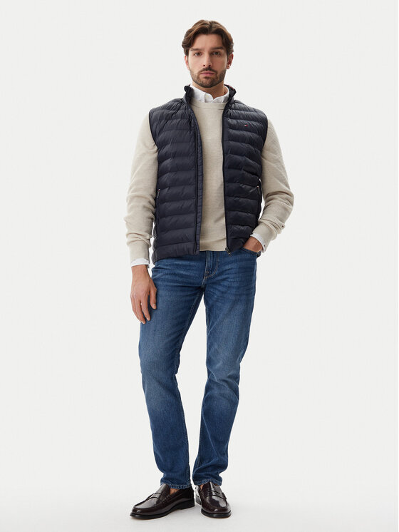 Tommy Hilfiger Tommy Hilfiger Mellény Core Packable MW0MW39989 Sötétkék Regular Fit