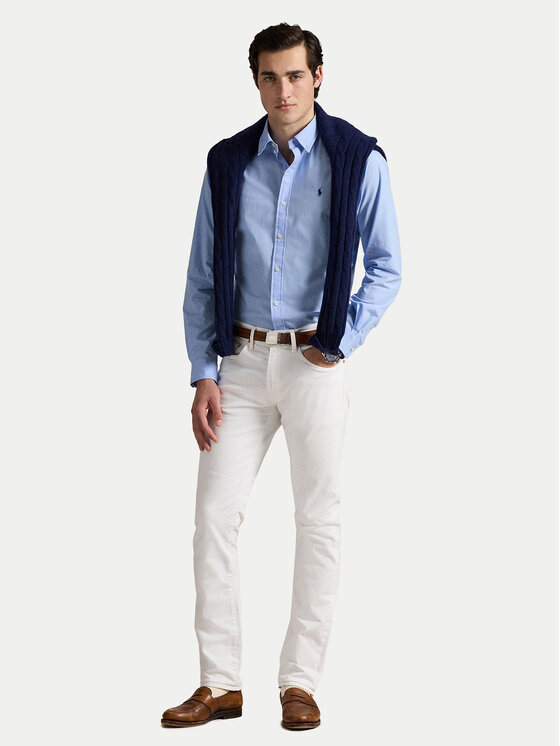 Polo Ralph Lauren Polo Ralph Lauren Srajca 710929348009 Svetlo modra Slim Fit