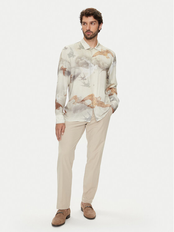 Baldessarini Baldessarini Koszula B3 56007.3634 Beżowy Regular Fit
