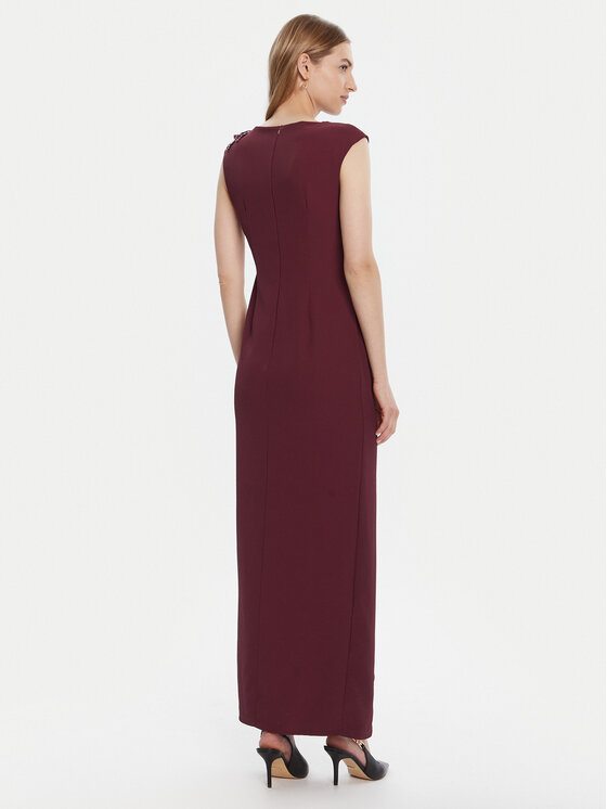 Rinascimento Rinascimento Abendkleid CFC0020094002 Dunkelrot Slim Fit