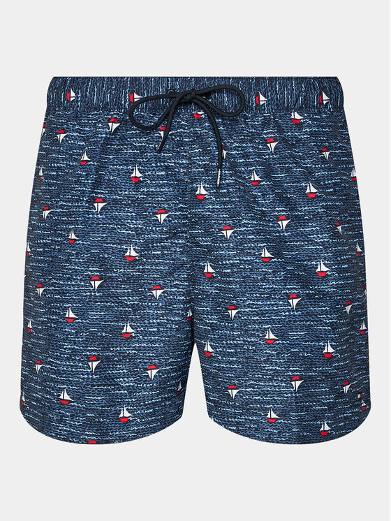 Tommy Hilfiger Tommy Hilfiger Szorty kąpielowe UM0UM02827 Granatowy Regular Fit