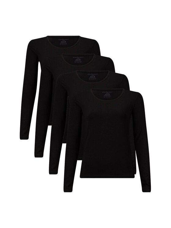 Bamboo Basics Bamboo Basics Longsleeve 28494 Czarny Stretch Fit