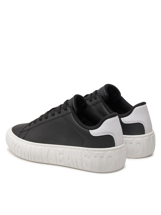 Tommy Jeans Tommy Jeans Αθλητικά Tjw Leather Cupsole Ess EN0EN02507 Μαύρο