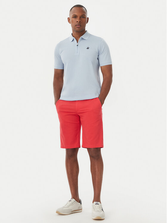 Beverly Hills Polo Club Beverly Hills Polo Club Шорти от плат B472456 Червен Regular Fit