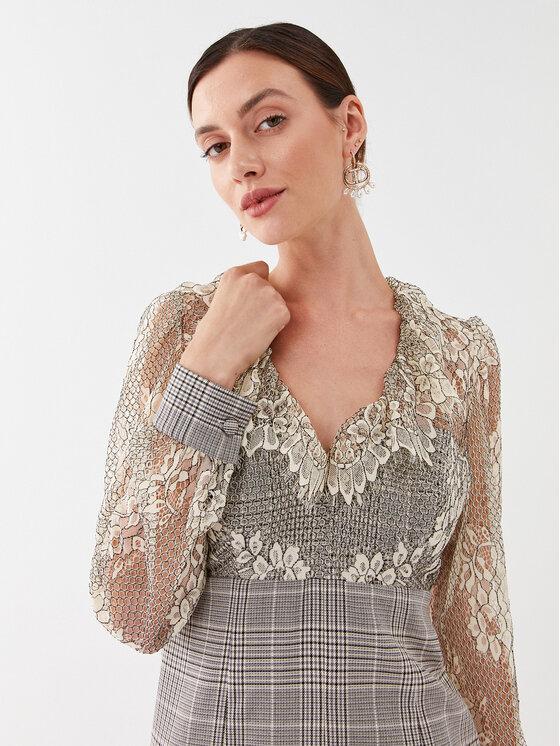 TWINSET TWINSET Sukienka codzienna 232TP2630 Szary Regular Fit