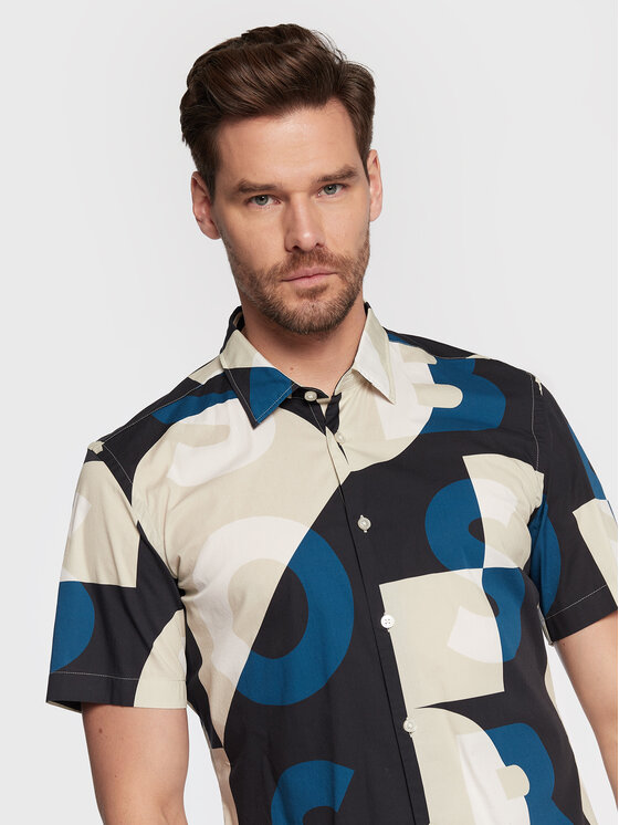 Boss Koszula Rid_Fo 50473793 Kolorowy Slim Fit | Modivo.pl
