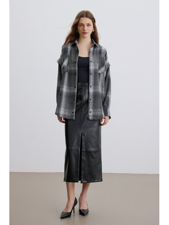 Estro Estro Camicia ER00119329 Grigio Loose Fit