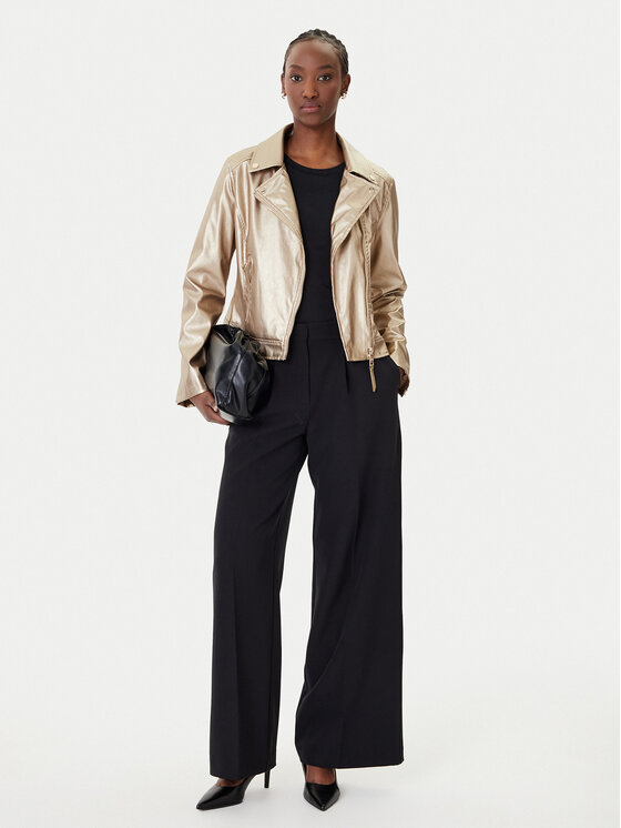 Rinascimento Rinascimento Jakna iz umetnega usnja CFC0124665003 Zlata Regular Fit