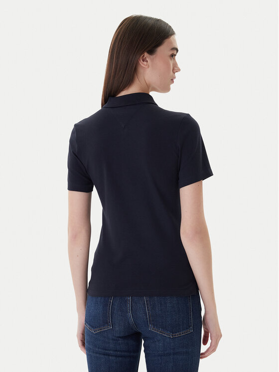 Tommy Hilfiger Tommy Hilfiger Pólóing 1985 WW0WW42047 Sötétkék Slim Fit