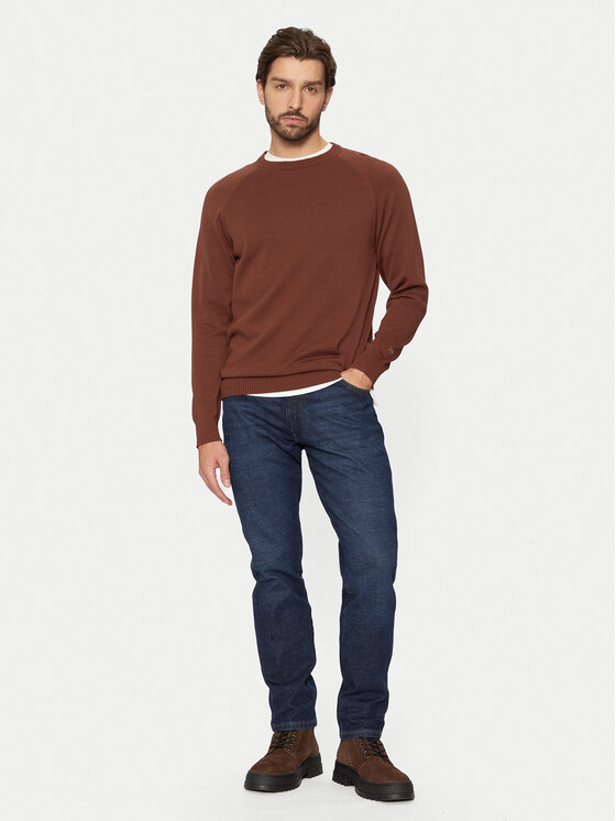 Lee Lee Sweter 112355672 Brązowy Regular Fit