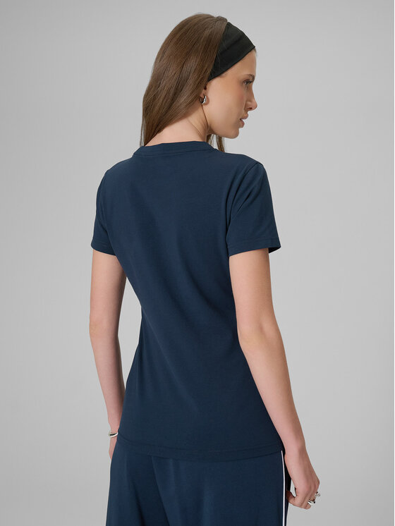 4F 4F T-Shirt SPORTS CLUB Granatowy Slim Fit