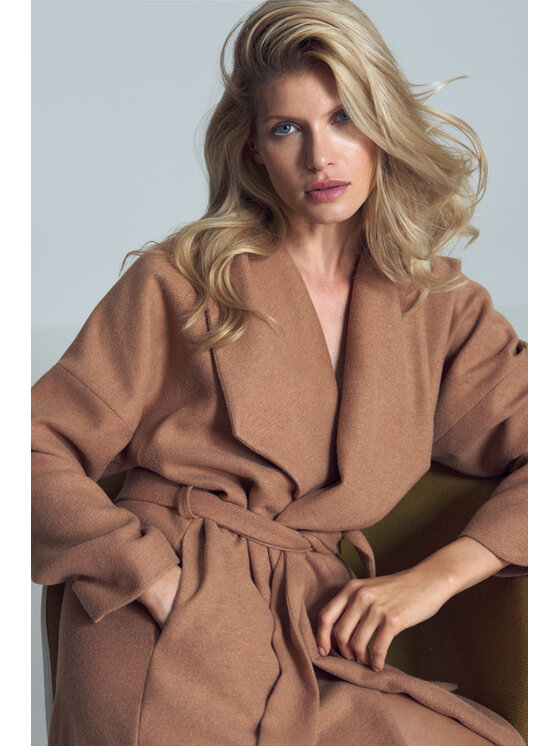 FIGL FIGLFIGL Cappotto M713 Beige Regular Fit