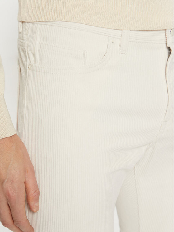 BOSS BOSS Текстилни панталони P-Delaware5 50527494 Екрю Slim Fit