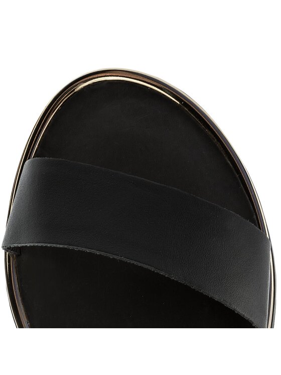 Tommy Hilfiger Sandales Corporate Ribbon Flat Sandal FW0FW02811 Bleu marine Modivo
