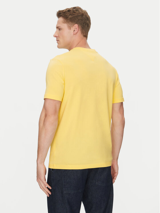 Tommy Hilfiger Tommy Hilfiger T-shirt Center Stack MW0MW38621 Žuta Regular Fit