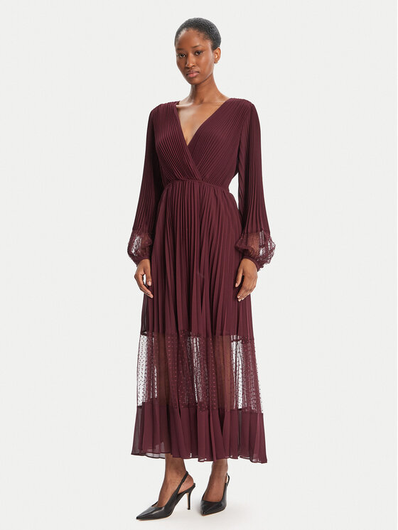 TWINSET TWINSET Rochie de seară 252TP2641 Vișiniu Regular Fit