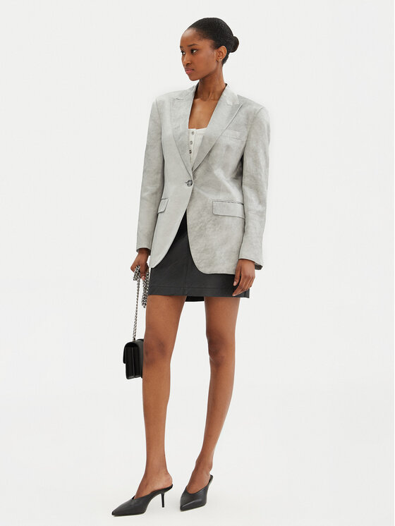 PINKO PINKO Marynarka For You 104716 A2BP Szary Regular Fit