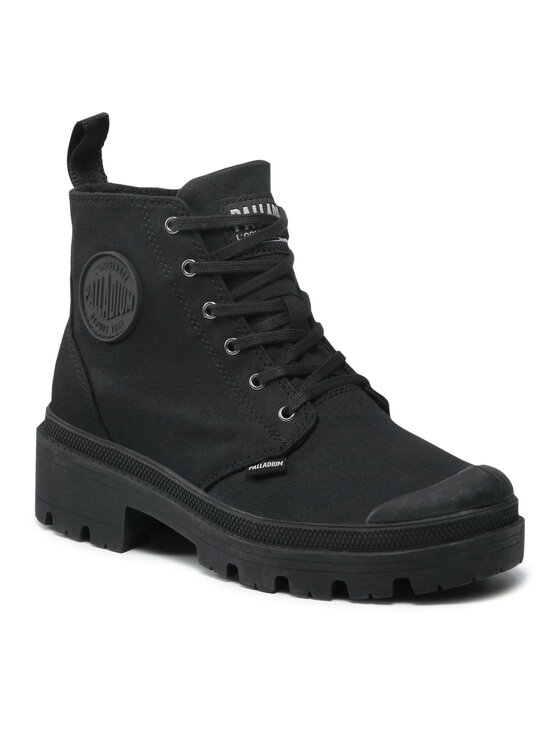Palladium Palladium Trapper stila apavi Pallabase Twill 96907-008-M Melns
