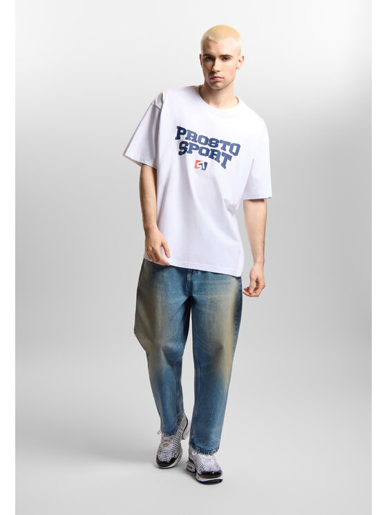 PROSTO. PROSTO. T-Shirt Sport Biały Oversize