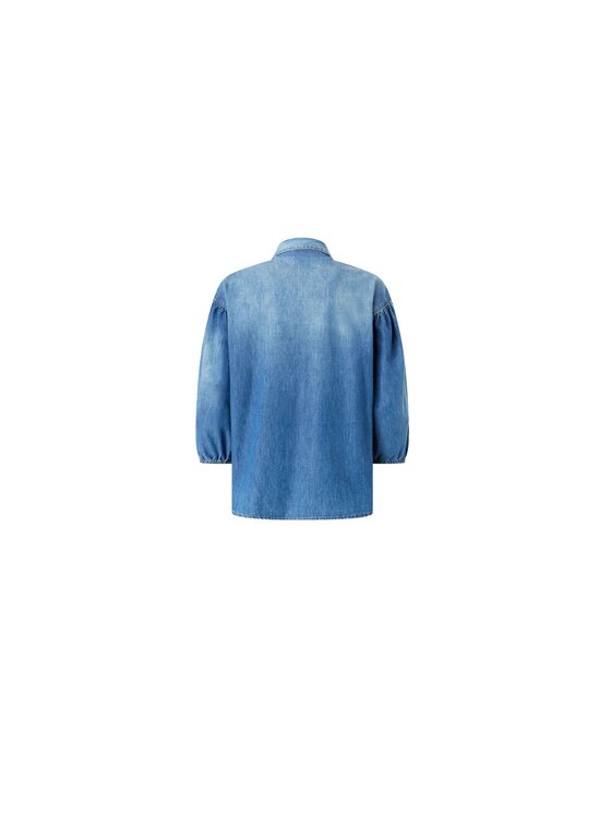 PINKO PINKO Koszula jeansowa Chobe camicia denim cotone Niebieski Cropped Fit