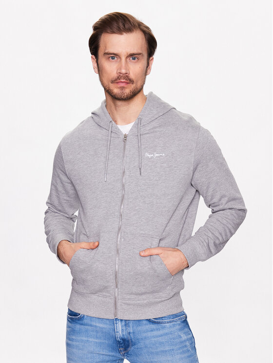Pepe Jeans Pepe Jeans Mikina Edward Zip PM582382 Šedá Regular Fit