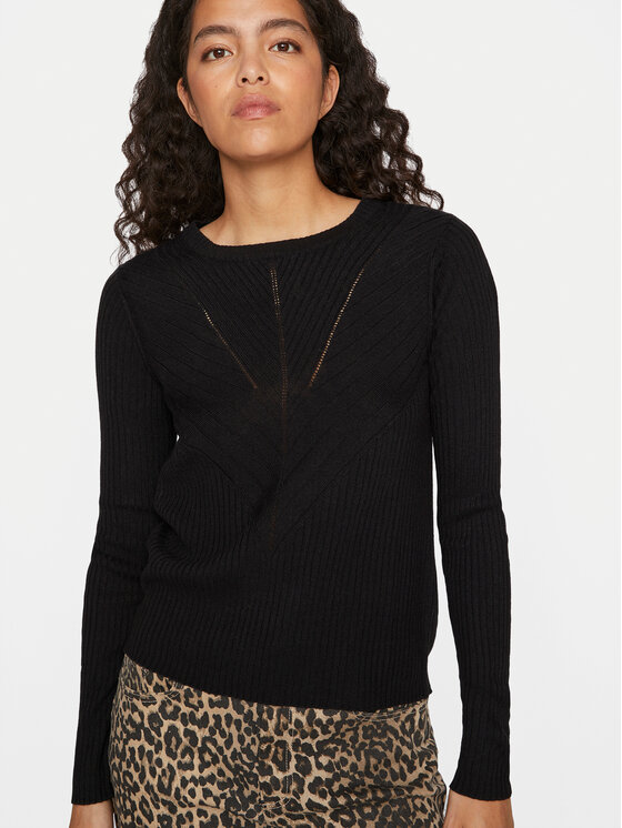 Vila Vila Pulover Olina 14098889 Negru Regular Fit