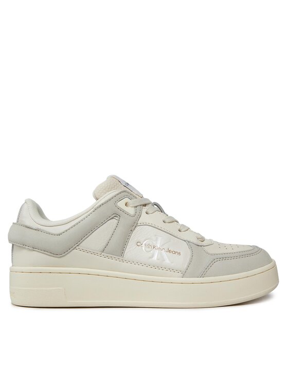 Calvin Klein Jeans Snīkeri Basket Cupsole Low Mix Ml Fad YW0YW01301 Bēšs