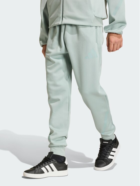 adidas adidas Spodnie materiałowe 132921 Zielony Regular Fit