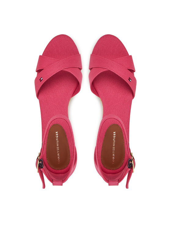 Tommy Hilfiger Tommy Hilfiger Sandali Flag Criss-Cros Mid Wedge Espad FW0FW08481 Rosa