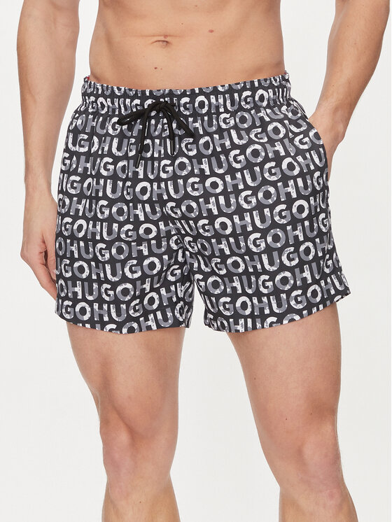 HUGO Hugo Peldšorti Tortuga 50474322 Melns Regular Fit