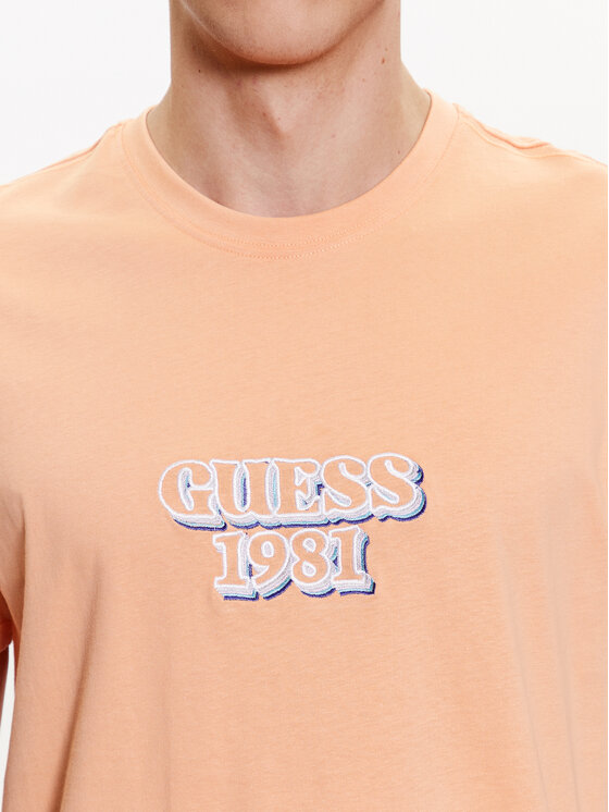Guess Guess Majica Logo M3GI30 K8FQ4 Oranžna Slim Fit