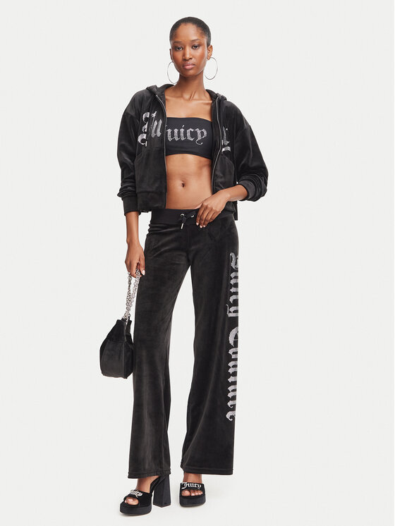 Juicy Couture Juicy Couture Džemperis Old Gothic JCWAS226333 Juoda Slim Fit