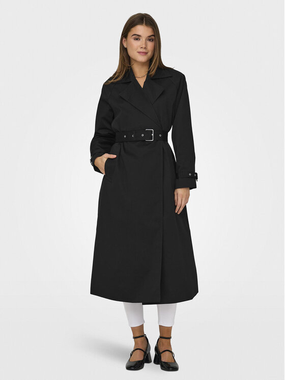 ONLY ONLY Trencz April 15308860 Czarny Regular Fit