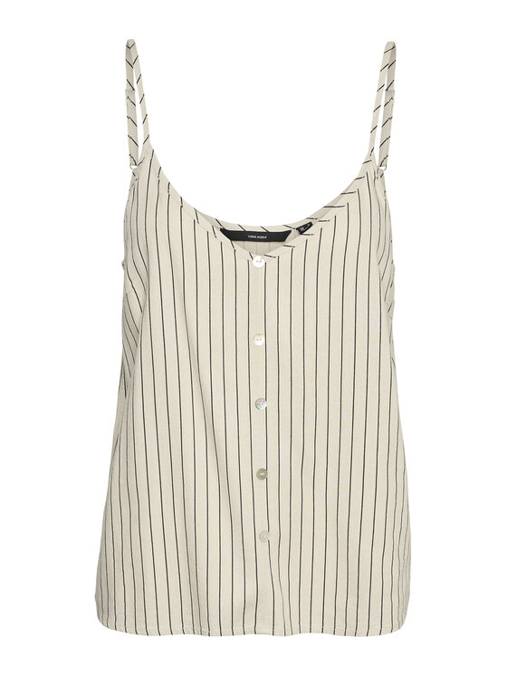 Vero Moda Vero Moda Top Mymilo 10303690 Beżowy Regular Fit