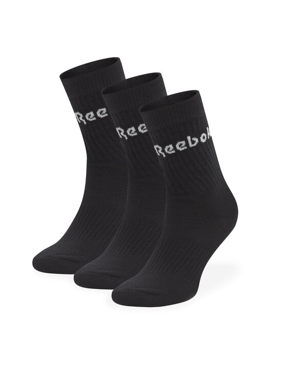 Set de 3 perechi de șosete medii unisex Reebok Act Core Mid Crew So GH0331 Negru
