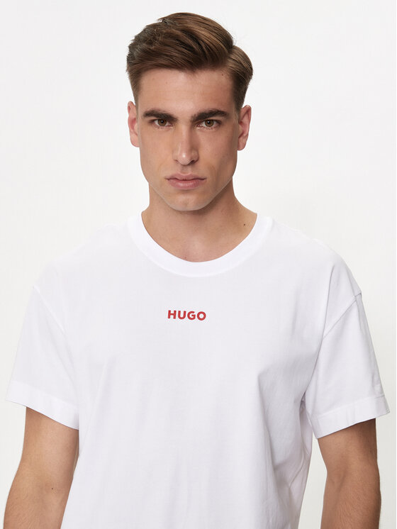 HUGO Hugo T-särk Linked 50518646 Valge Relaxed Fit