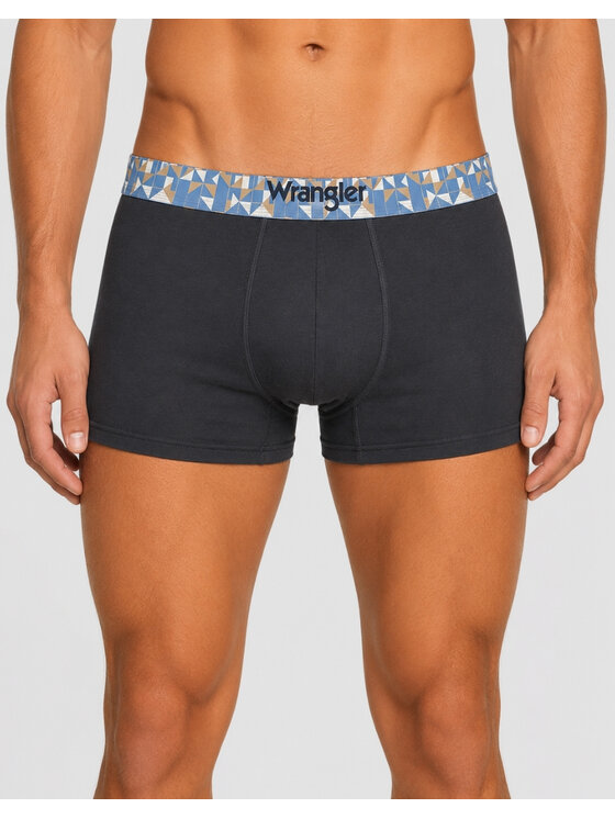 Wrangler Wrangler Bokserki Colins 3 Pack Cotton Elastane Trunks Niebieski