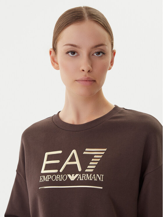 EA7 Emporio Armani EA7 Emporio Armani Džemperis ar kapuci 7W000416 AF12473 U6063 Brūns Relaxed Fit