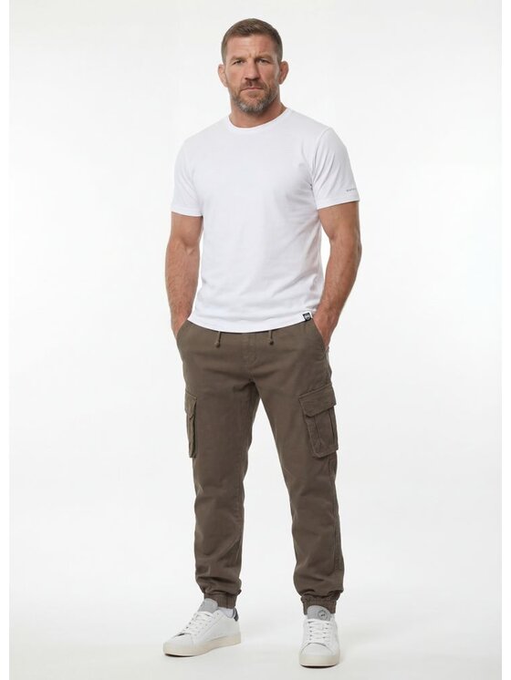 PITBULL PITBULL T-Shirt MINIMAL Biały Regular Fit