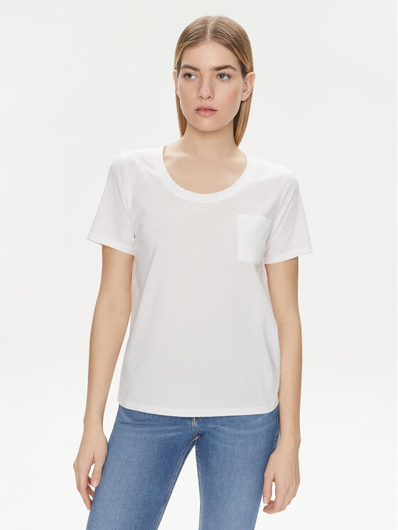 United Colors Of Benetton United Colors Of Benetton Majica 3J5CD106R Bela Regular Fit